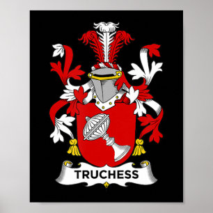 Chess Lover   Truchess Coat of Arms - Family Crest Poster