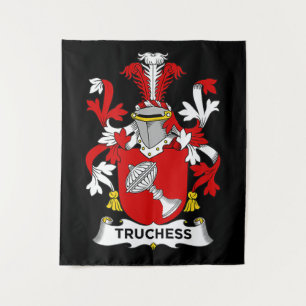 Chess Lover   Truchess Coat of Arms - Family Crest Tapestry