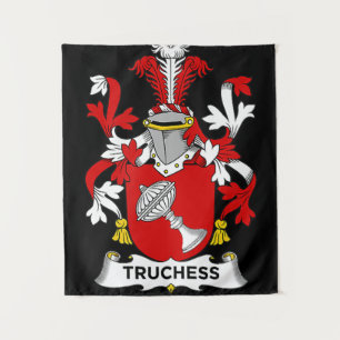 Chess Lover   Truchess Coat of Arms - Family Crest Tapestry
