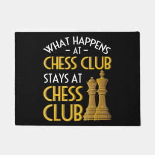 Chess Lover   What Happens At Chess Club Humor Doormat
