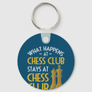 Chess Lover   What Happens At Chess Club Humor Key Ring