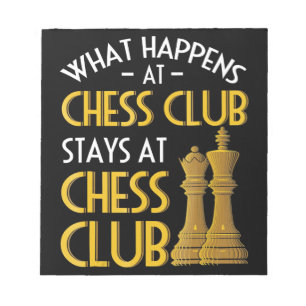 Chess Lover   What Happens At Chess Club Humor Notepad