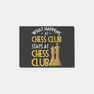 Chess Lover What Happens At Chess Club Humor Post-it Notes