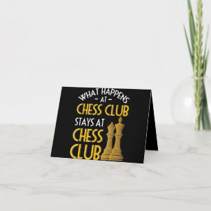 Chess Lover   What Happens At Chess Club Humor Thank You Card