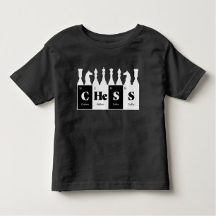 Chess Made of Elements Graphic Chess Pieces Design Toddler T-Shirt
