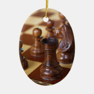 Chess Mahogany Ceramic Tree Decoration