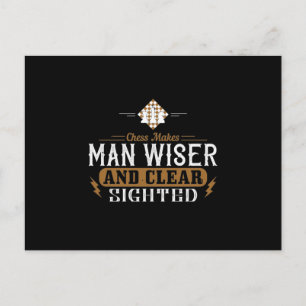 Chess Makes Man Wiser And Clear-Sighted Invitation Postcard