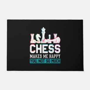 Chess Makes Me Happy Humour Funny Gift Doormat