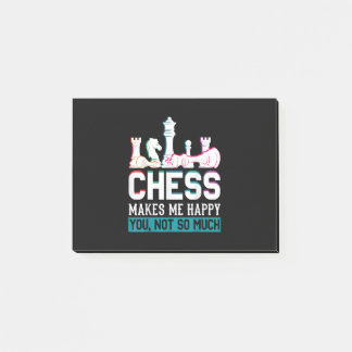 Chess Makes Me Happy Humour Funny Gift Post-it Notes