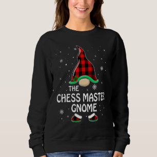 Chess Master Gnome Buffalo Plaid Matching Family C Sweatshirt