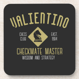 Chess master horse custom name chessman coaster