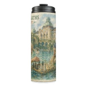 Chess match Gellert Baths Budapest Hungary Thermal Tumbler
