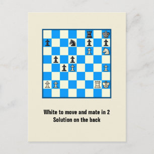 Chess Mate In 2 Puzzle #5 Postcard