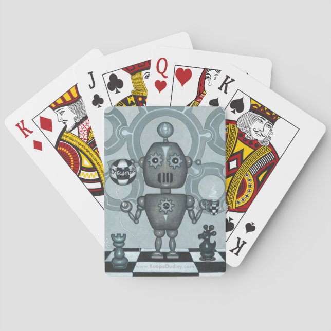 Chess-Mate Robot Playing Cards (Back)