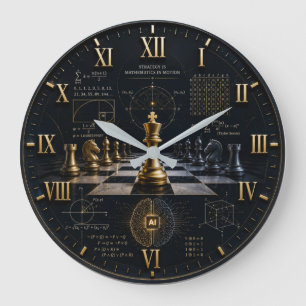Chess Mathematics STEM, Math Large Clock