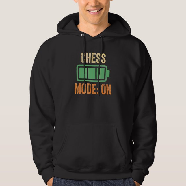 Chess Mode On Battery Design Hoodie (Front)