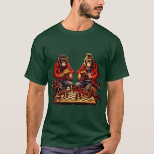 Chess Monkey playing a game of chess T-Shirt