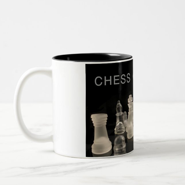 Chess Mug in Black and White. (Left)