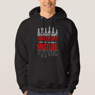Chess Never Interrupt Funny Board Game Lovers Hoodie