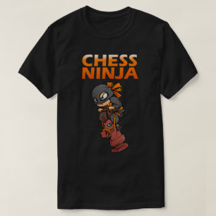 Chess Ninja Funny Gamer and Strategy Design T-Shirt