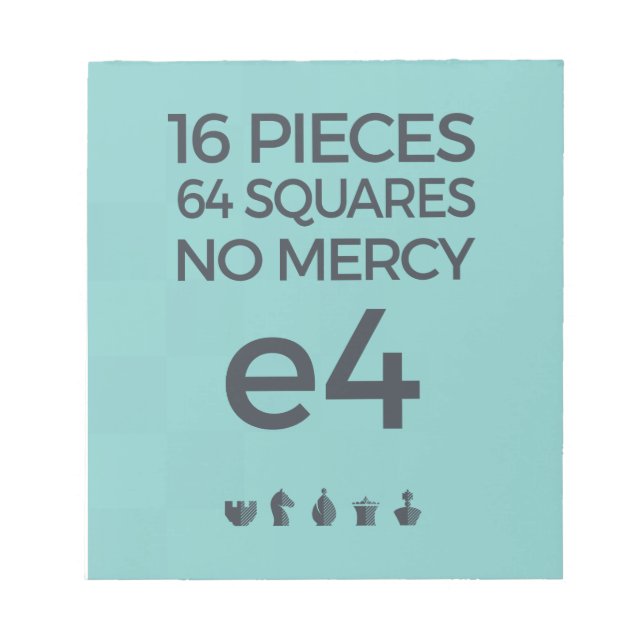 Chess Note Pad: No Mercy (Front)
