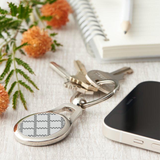 Chess Pad by Kenneth Yoncich Key Ring (Side)