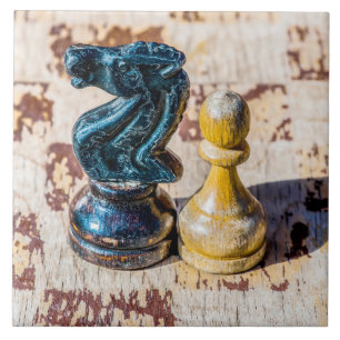 Chess Pawn and Knight - Veterans Tile