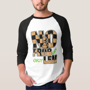 Chess Pawn Raglan Tee Custom Text Gift