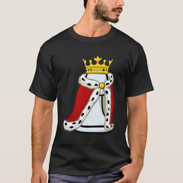 Chess Pawn With Crown And Robe T-Shirt (Front)