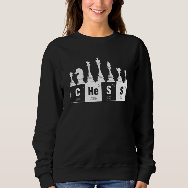 Chess Periodic Table Chess Player Element Sweatshirt (Front)