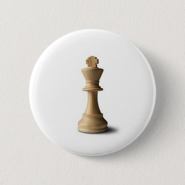 Chess Piece 6 Cm Round Badge (Front)