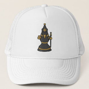 Chess piece Bishop at Chess with Staff Trucker Hat