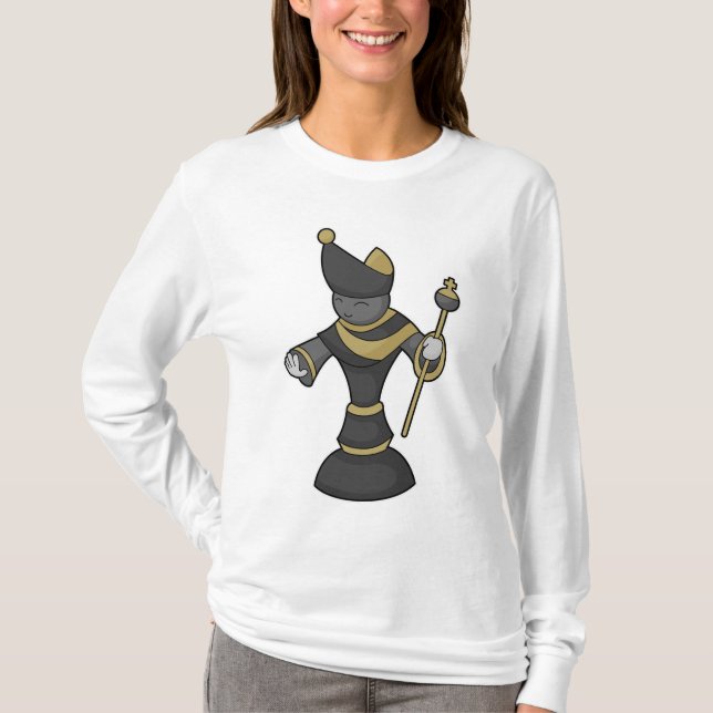 Chess piece Bishop Staff Chess T-Shirt (Front)