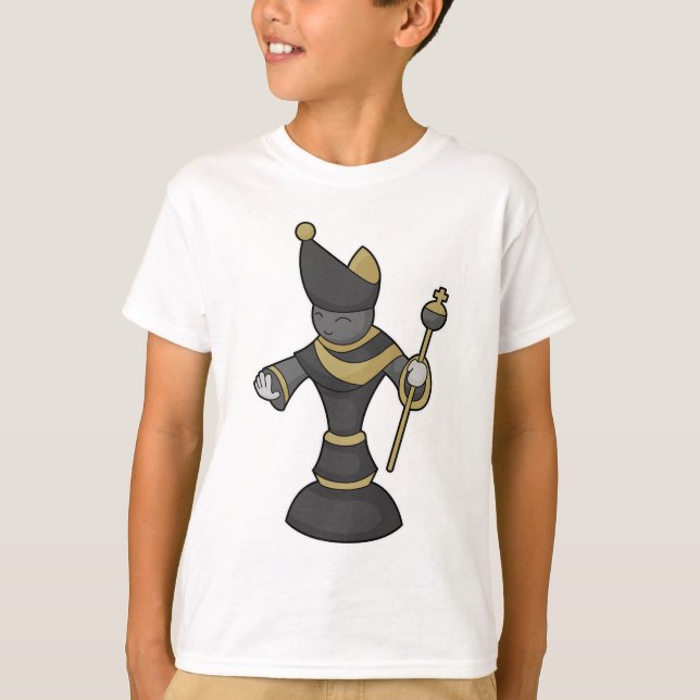 Chess piece Bishop Staff Chess T-Shirt (Front)