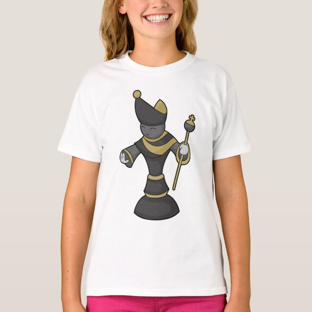 Chess piece Bishop Staff Chess T-Shirt (Front)