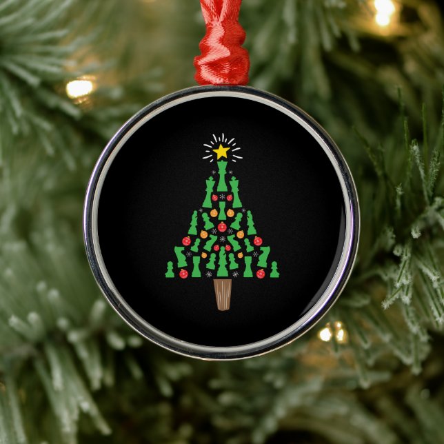 Chess Piece Christmas Tree Metal Tree Decoration (Tree)