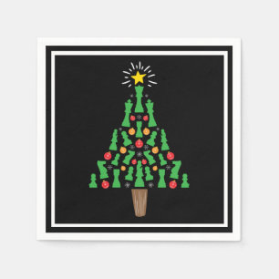 Chess Piece Christmas Tree Napkin