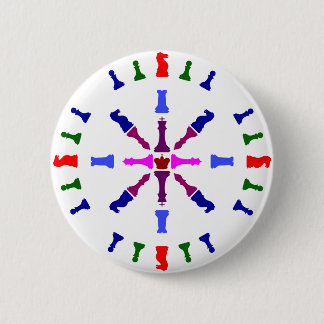 Chess Piece Design 6 Cm Round Badge