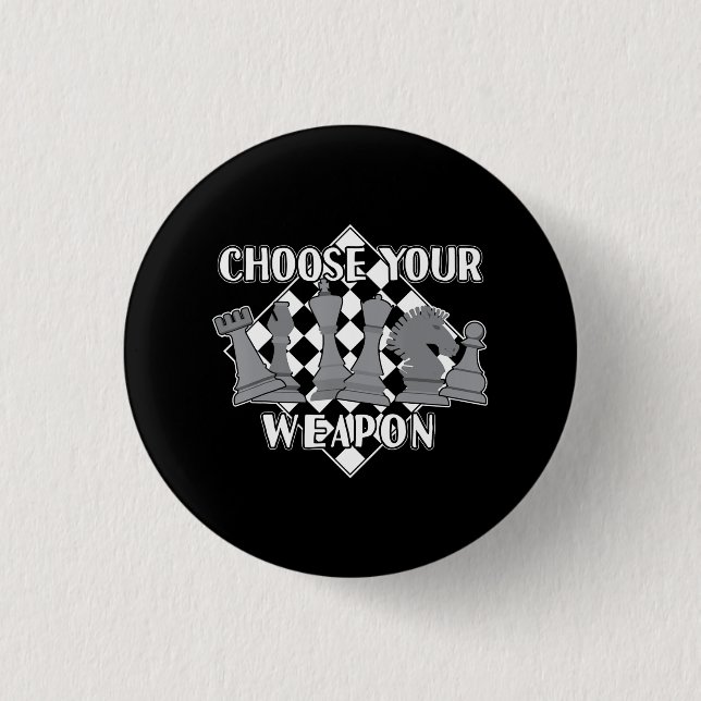 Chess Piece Game Strategy Gift A Chess Player 3 Cm Round Badge (Front)