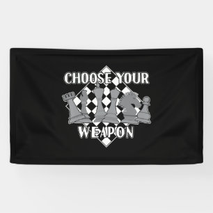chess piece game strategy gift  a chess player banner
