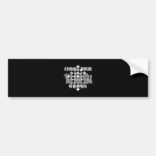 chess piece game strategy gift  a chess player bumper sticker (Front)