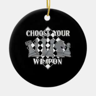 Chess Piece Game Strategy Gift A Chess Player Ceramic Tree Decoration