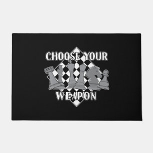 chess piece game strategy gift  a chess player doormat