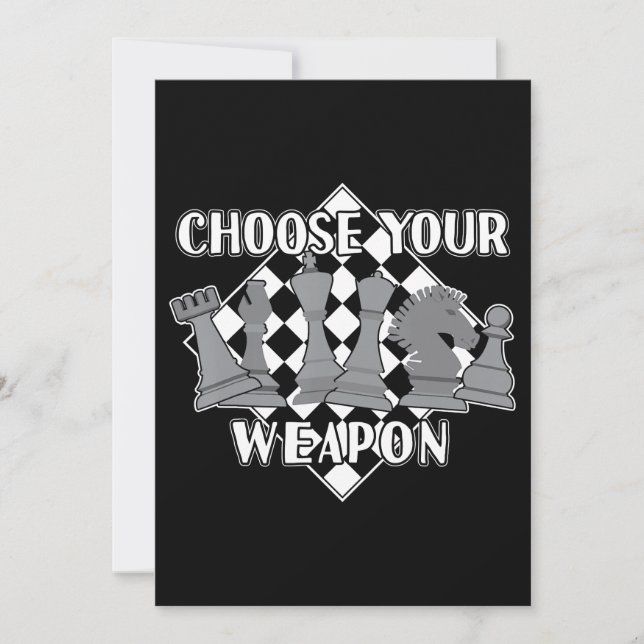 Chess Piece Game Strategy Gift A Chess Player Holiday Card (Front)
