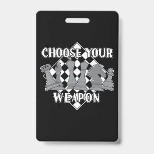 Chess Piece Game Strategy Gift A Chess Player ID Badge