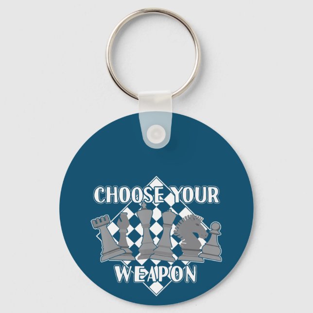 Chess Piece Game Strategy Gift A Chess Player Key Ring (Front)