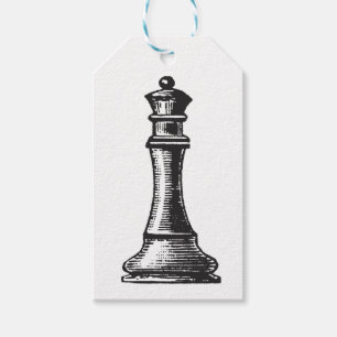 Chess piece gift tags