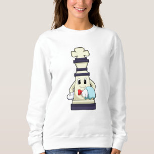 Chess piece King as Waiter with Towel Sweatshirt