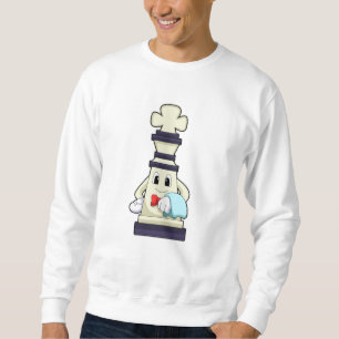 Chess piece King as Waiter with Towel Sweatshirt