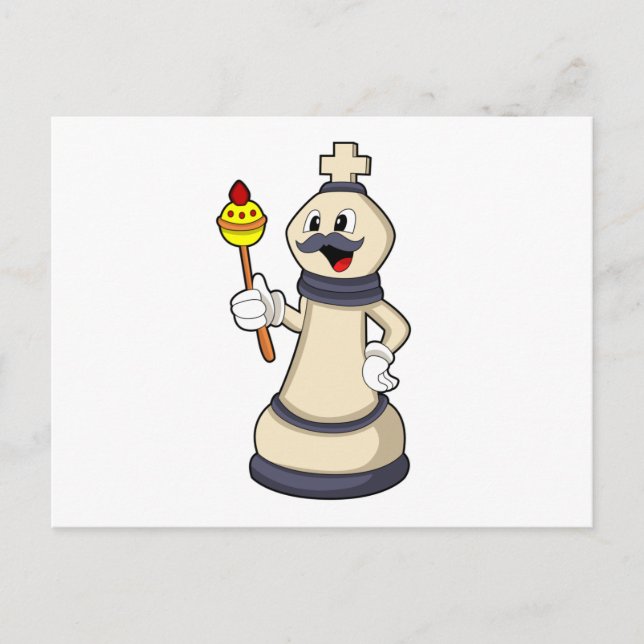 Chess piece King at Chess.PNG Postcard (Front)